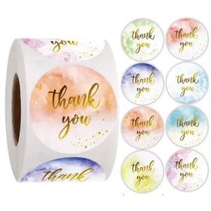 Colorful 500 piece thank you stickers